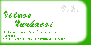 vilmos munkacsi business card